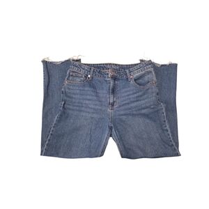 Highrise straight ankle frayed jeans Wild Fable